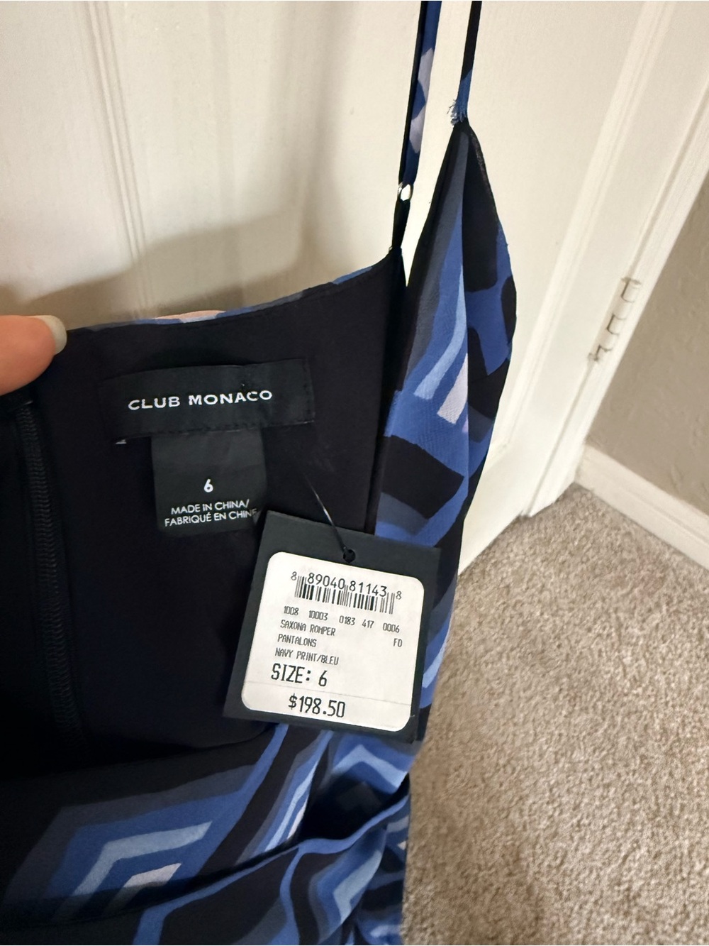 NWT Club Monaco Saxona Faux Wrap Romper - Picture 8 of 9